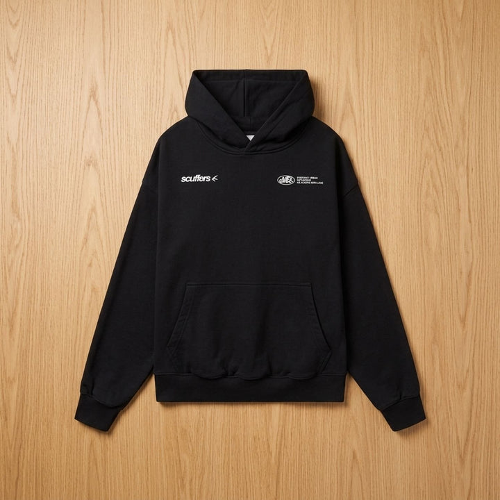 Women's Oversized Cotton-Blend Graphic Pullover Hoodie