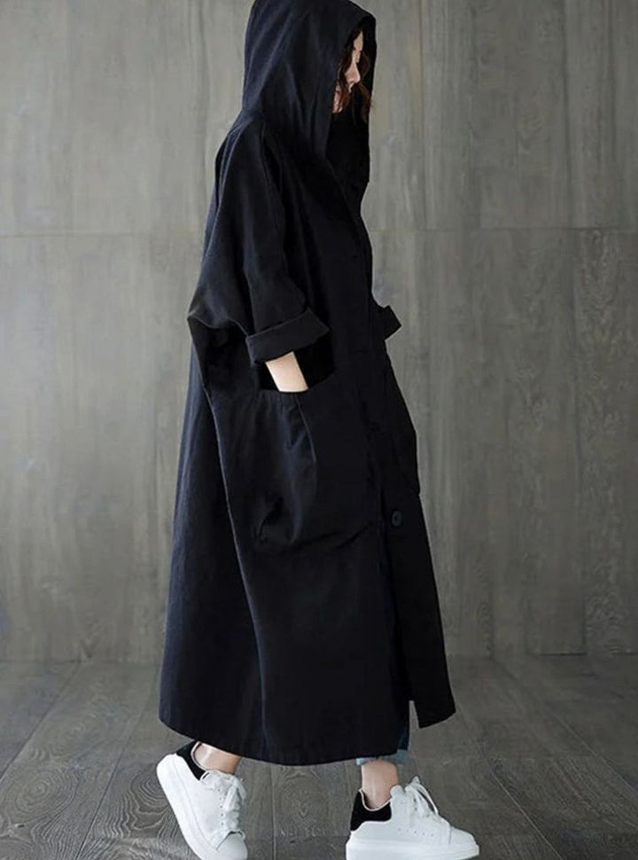 Women's Oversized Hooded Longline Casual Coat