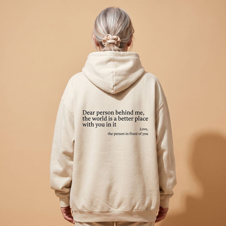 Women's Oversized Message-Print Pullover Hoodie