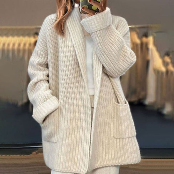 Women's Oversized Open-Front Chunky Knit Cardigan Sweater