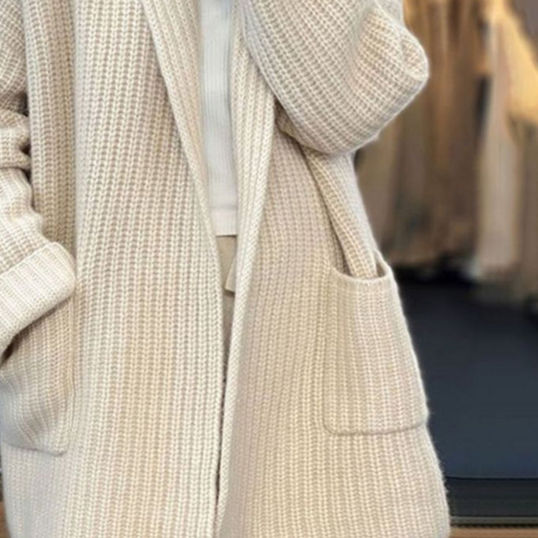 Women's Oversized Open-Front Chunky Knit Cardigan Sweater