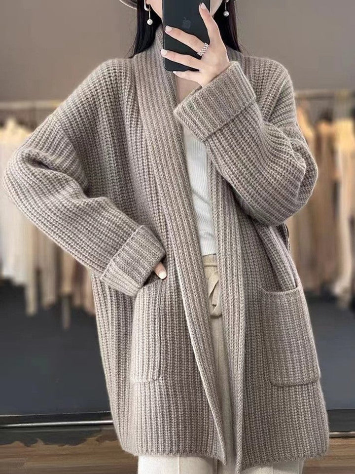 Women's Oversized Open-Front Chunky Knit Cardigan Sweater