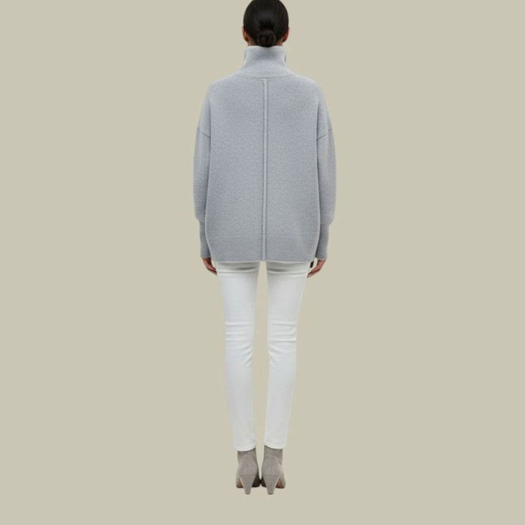 Women's Oversized Relaxed Fit Turtleneck Knit Sweater