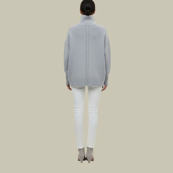 Women's Oversized Relaxed Fit Turtleneck Knit Sweater