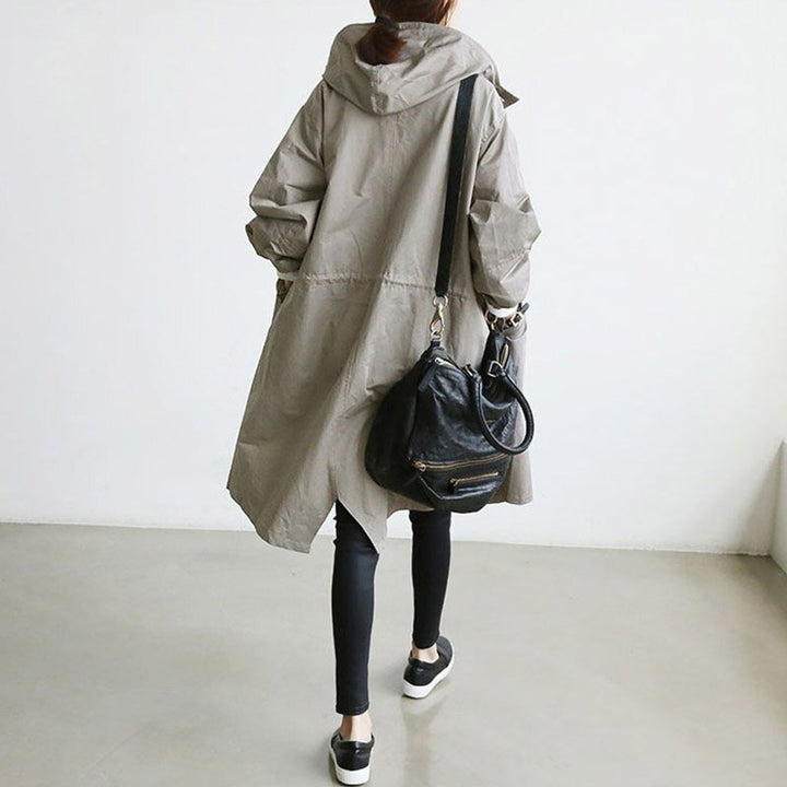 Women's Oversized Water-Resistant Longline Trench Coat