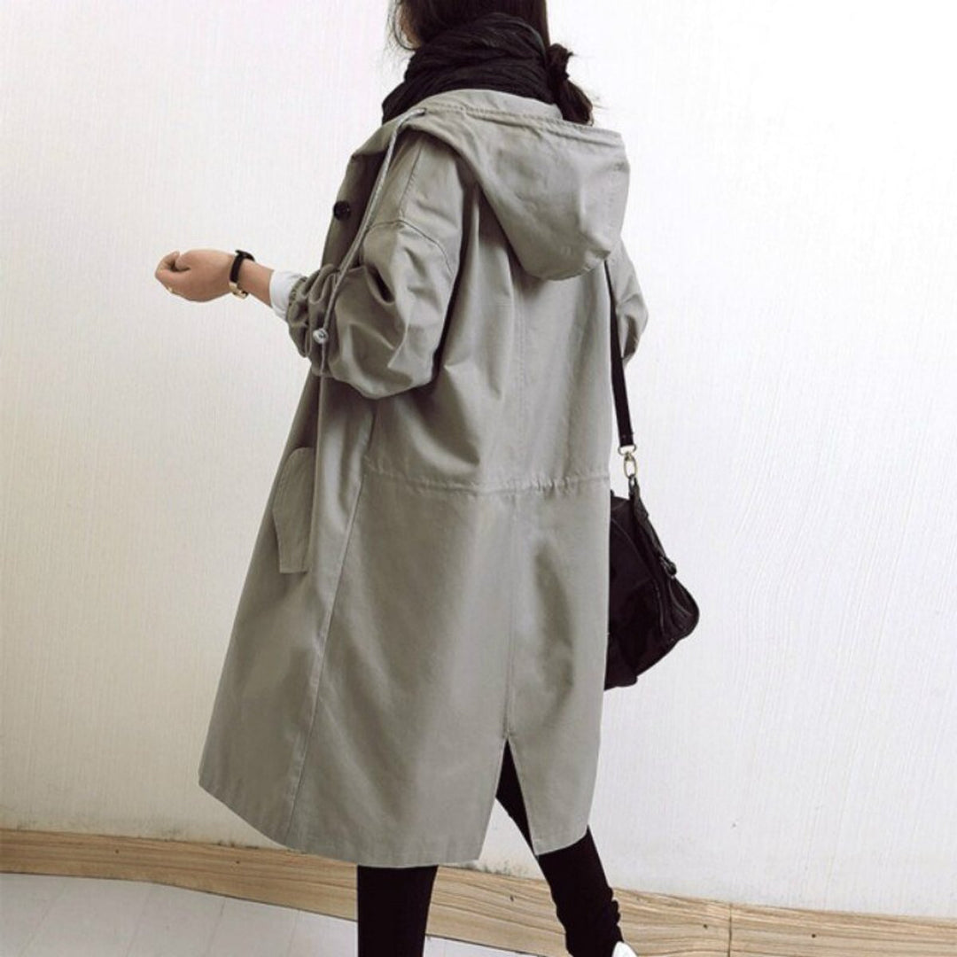 Women's Oversized Water-Resistant Longline Trench Coat