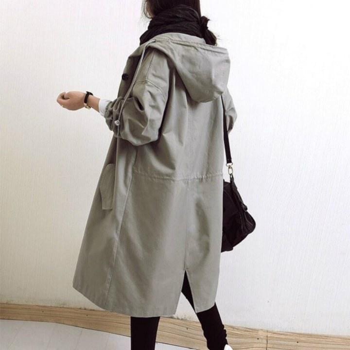 Women's Oversized Water-Resistant Longline Trench Coat