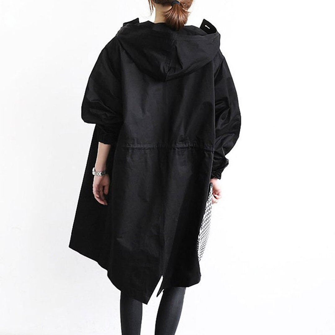 Women's Oversized Water-Resistant Longline Trench Coat