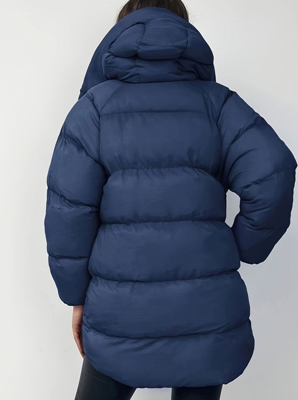 Women's Oversized Zip-Up Stand-Collar Puffer Jacket