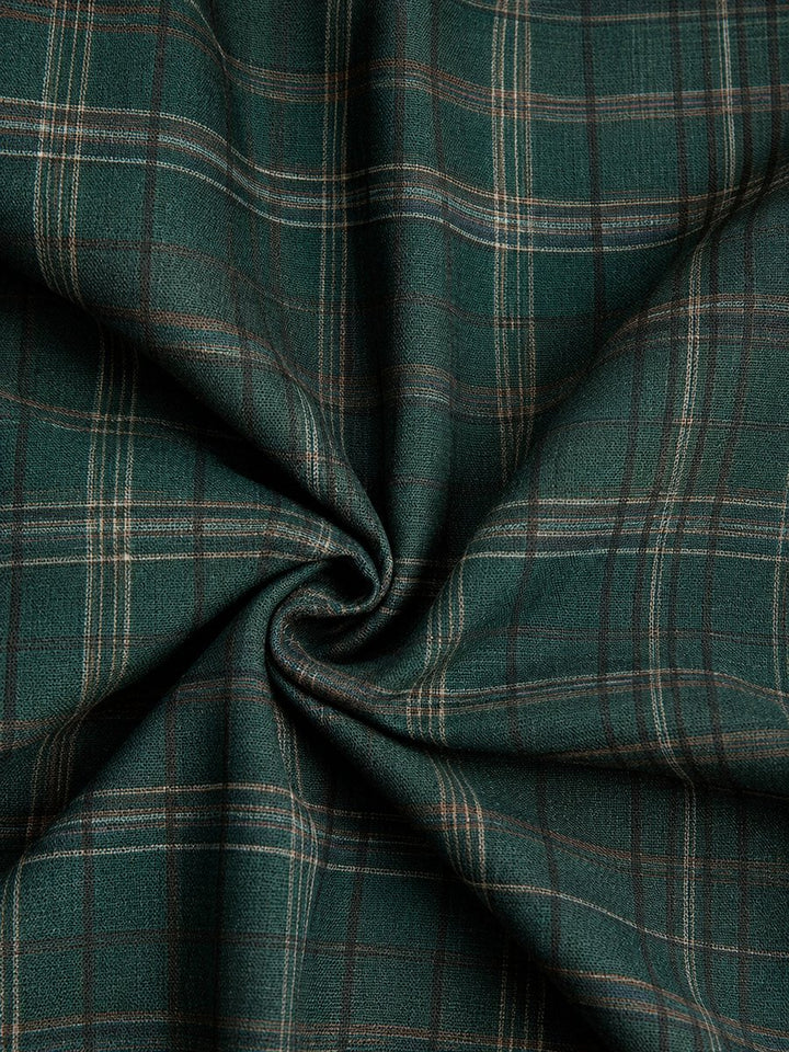 Women's Plaid Flannel Button-Down Maxi Formal Dresses