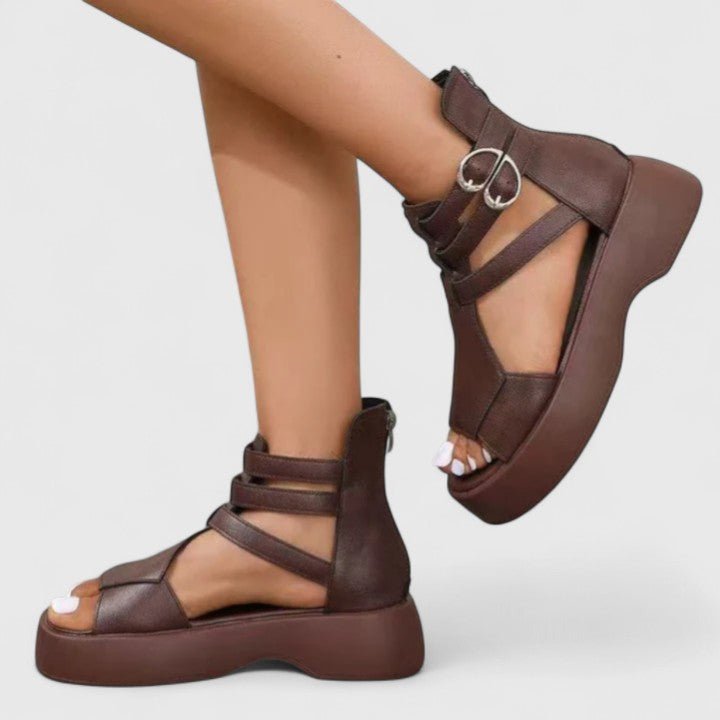 Women's Platform Gladiator Buckle-Strap Open-Toe Sandals