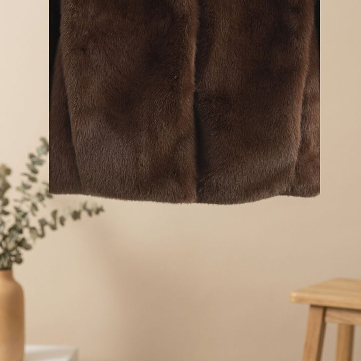 Women's Plush Faux Fur Relaxed Teddy Coat Jacket
