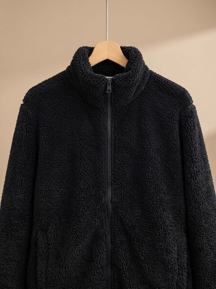 Women's Plush Fleece Full-Zip Stand-Collar Jacket
