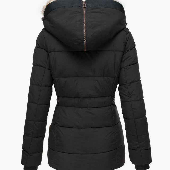 Women's Quilted Hooded Fur-Trim Puffer Jacket