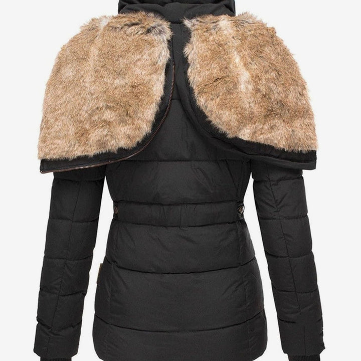 Women's Quilted Hooded Fur-Trim Puffer Jacket