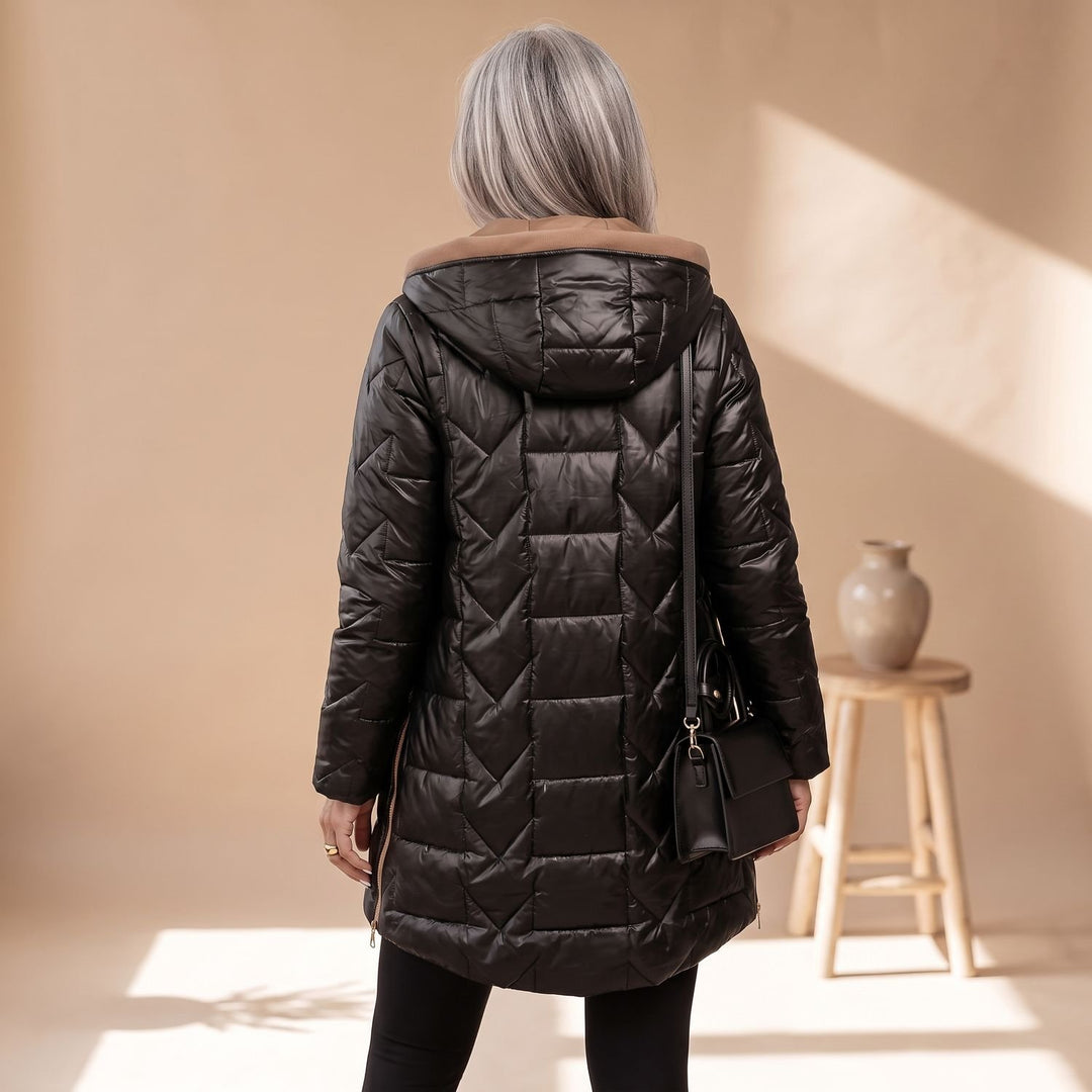 Women's Quilted Hooded Zip-Up Puffer Jacket