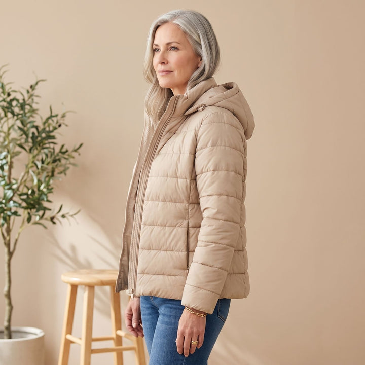 Women's Quilted Hooded Zip-Up Puffer Jacket