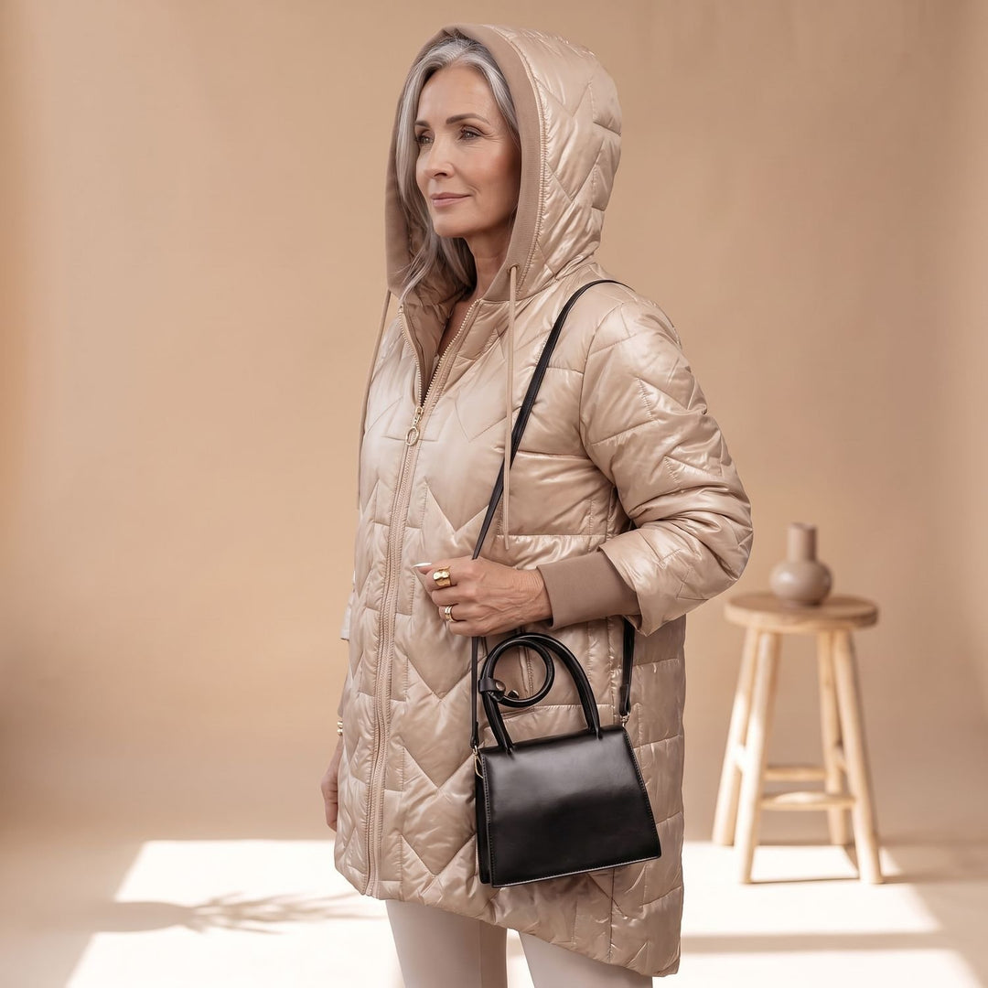 Women's Quilted Hooded Zip-Up Puffer Jacket