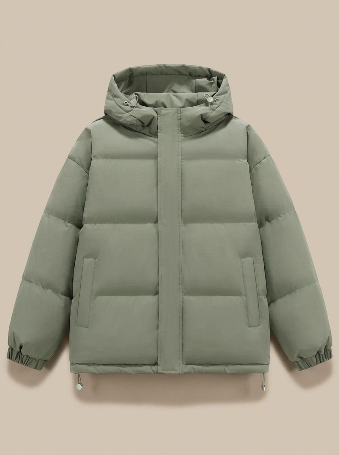 Women's Relaxed-Fit Drop-Shoulder Hooded Puffer Jacket - Green