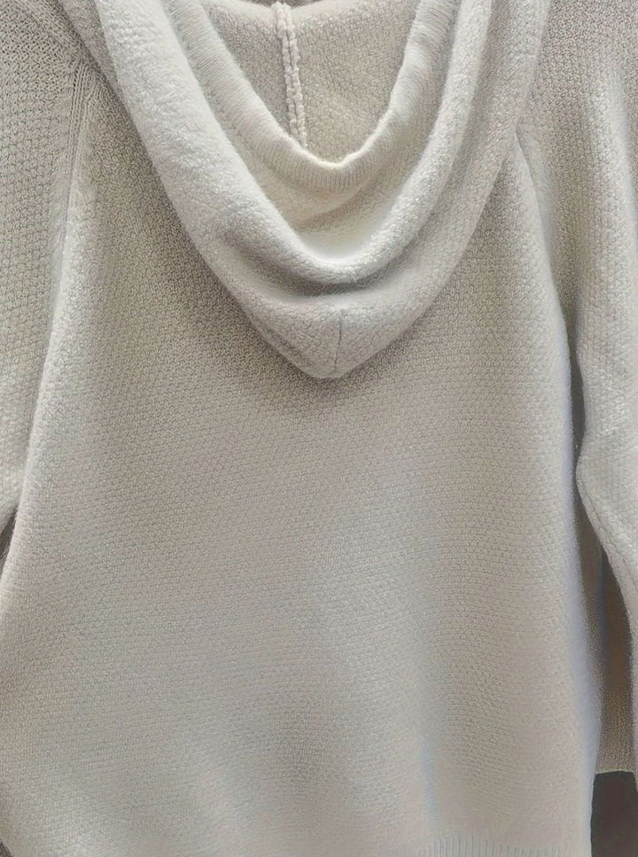 Women's Relaxed-Fit Hooded Full-Zip Knit Cardigan