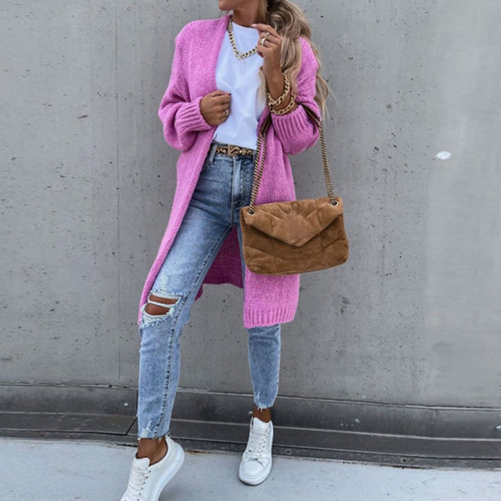 Women's Relaxed-Fit Long Open-Front Cardigan Sweater