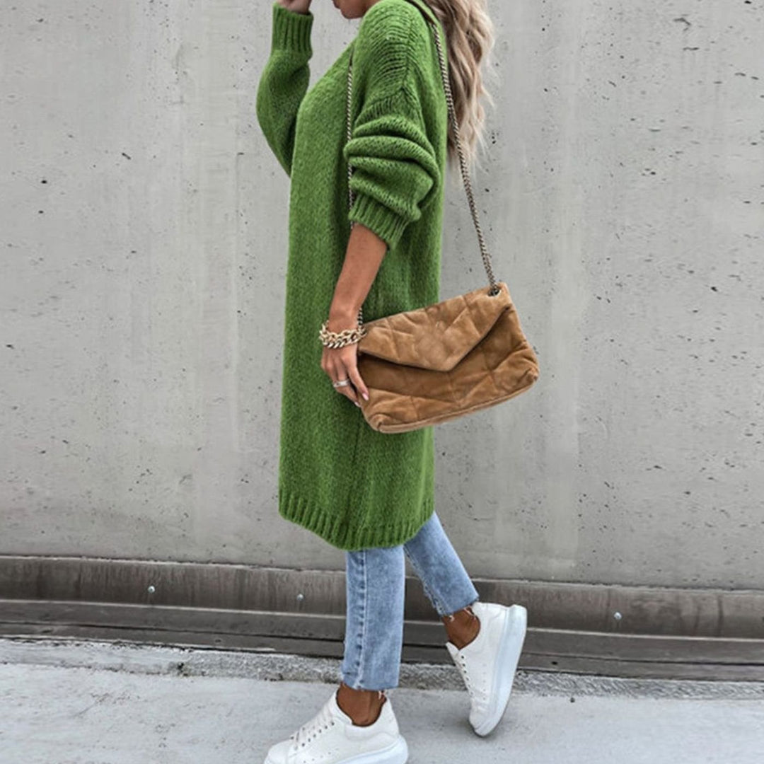Women's Relaxed-Fit Long Open-Front Cardigan Sweater