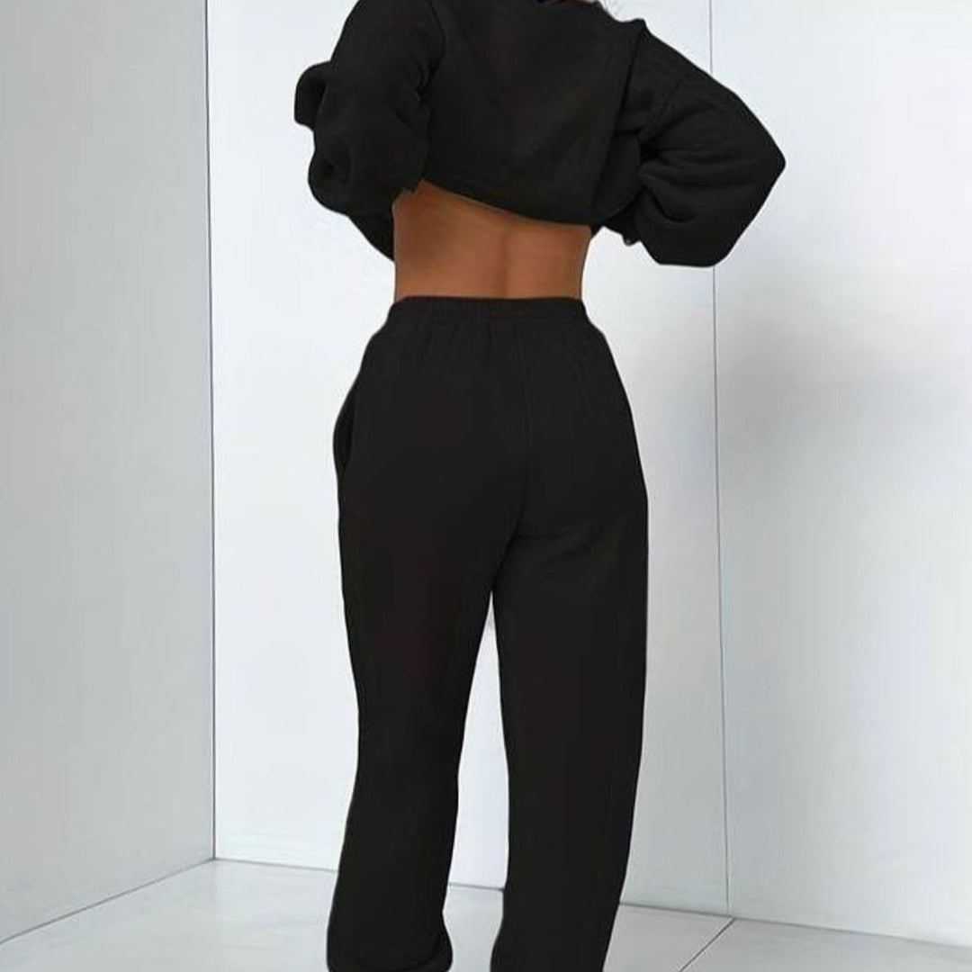Women's Relaxed-Fit Matching Sweatshirt Jogger Set