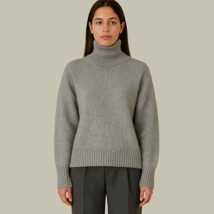 Women's Relaxed-Fit Merino Wool Turtleneck Sweater