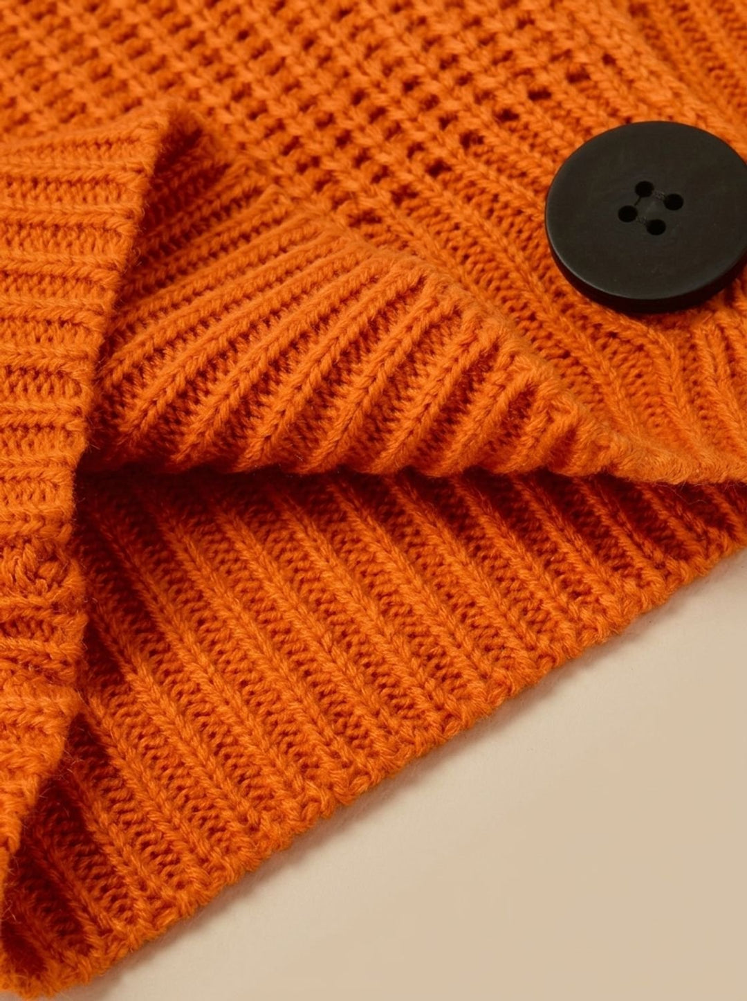 Women's Relaxed-Fit Ribbed Knit Folded Collar Pullover Sweater