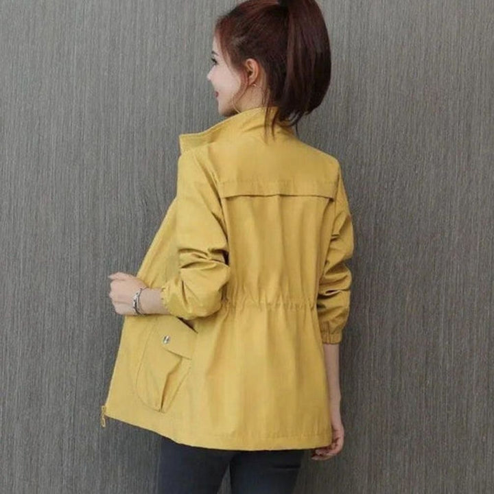 Women's Relaxed-Fit Waterproof Adjustable-Waist Trench Coat - Yellow