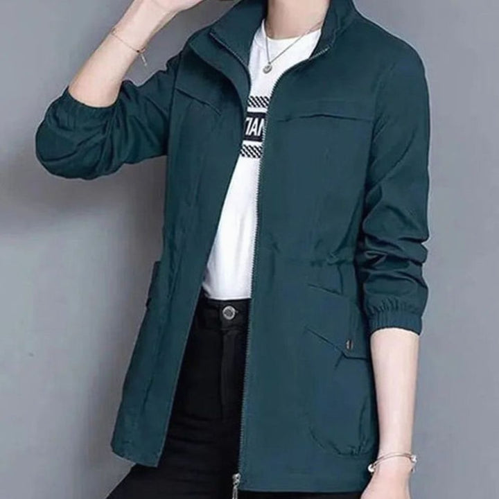 Women's Relaxed-Fit Waterproof Adjustable-Waist Trench Coat - Blue
