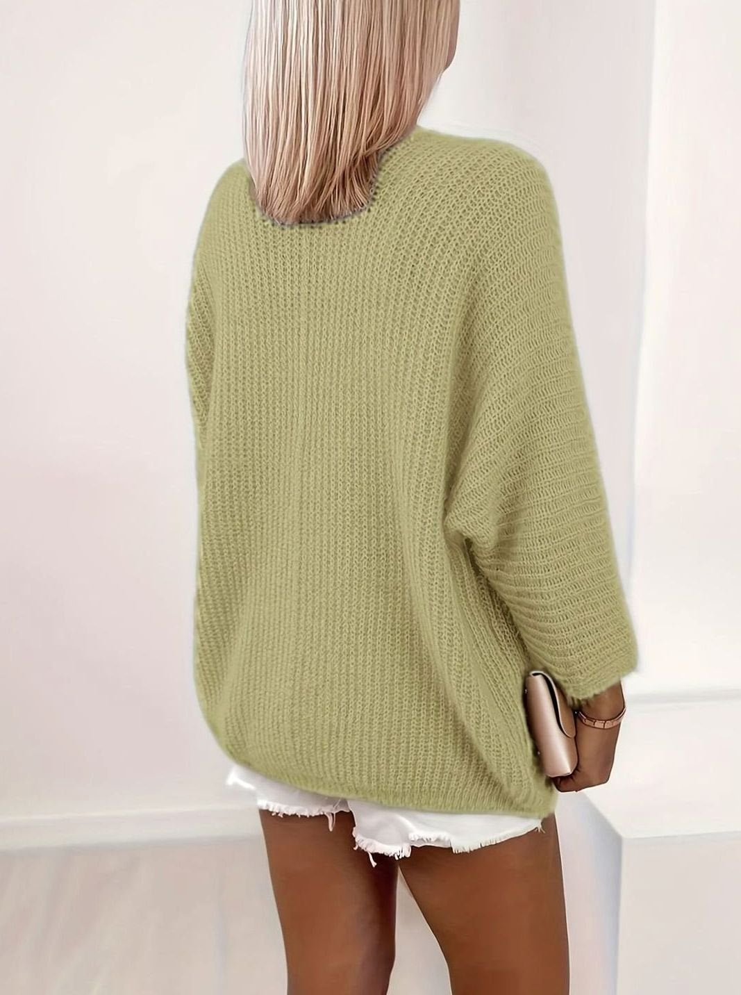 Women's Relaxed Open-Front Knit Cardigan