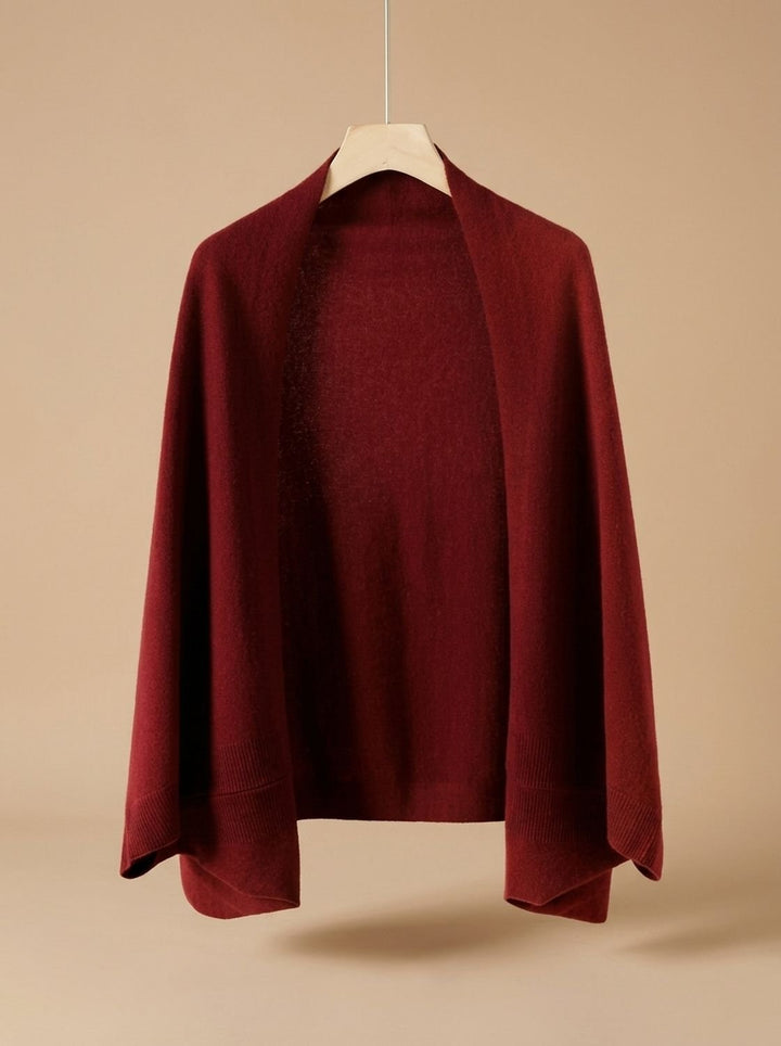 Women's Soft Faux Cashmere Versatile Wrap Scarf Shawl - Burgundy