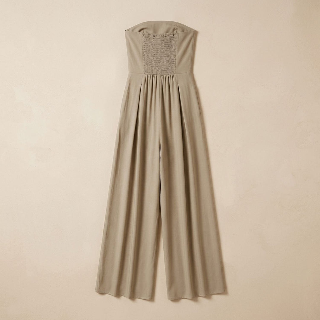 Women's Strapless Wide-Leg Elegant Jumpsuit