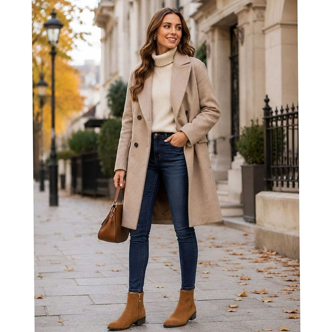 Women's Suede Side-Zip Block Heel Ankle Boots