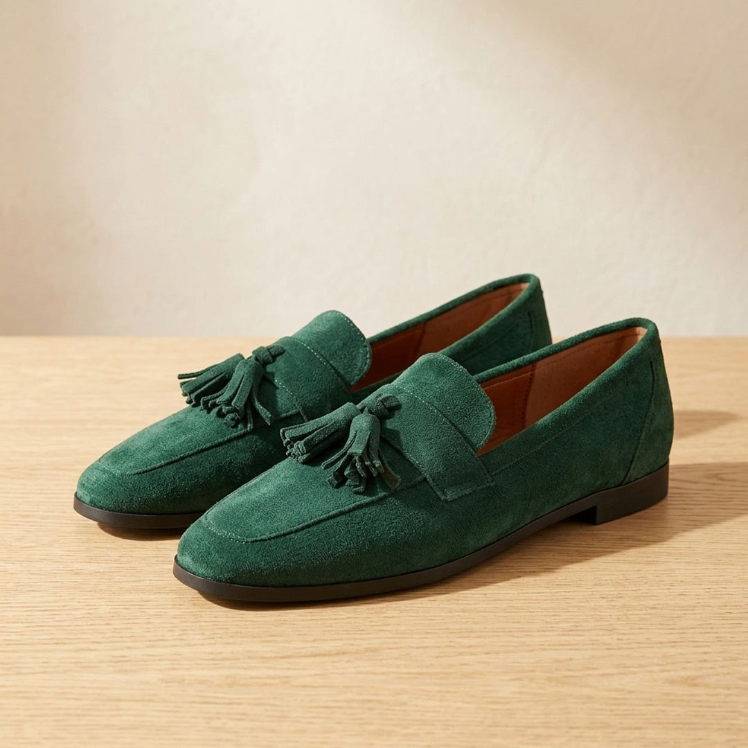 Women's Suede Tassel Slip-On Loafer Flats