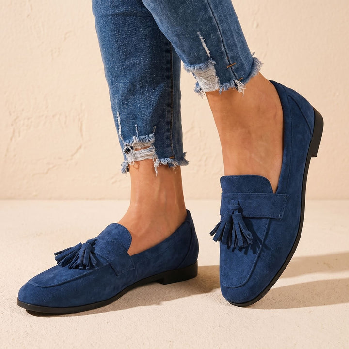 Women's Suede Tassel Slip-On Loafer Flats
