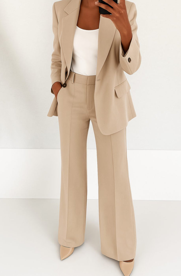 Women's Tailored Blazer Pants Suit Set