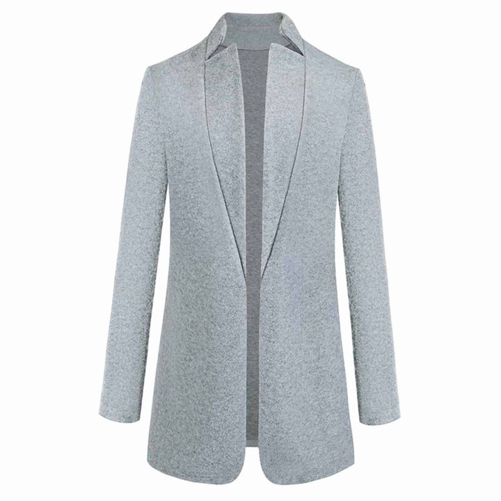 Women's Tailored Lapel Long Winter Coat Classic Structured Outerwear