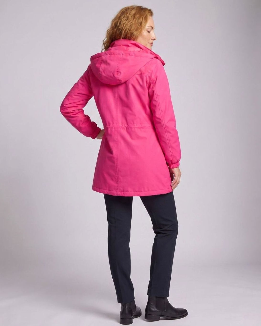 Women's Water-Resistant Hooded Drawstring Parka