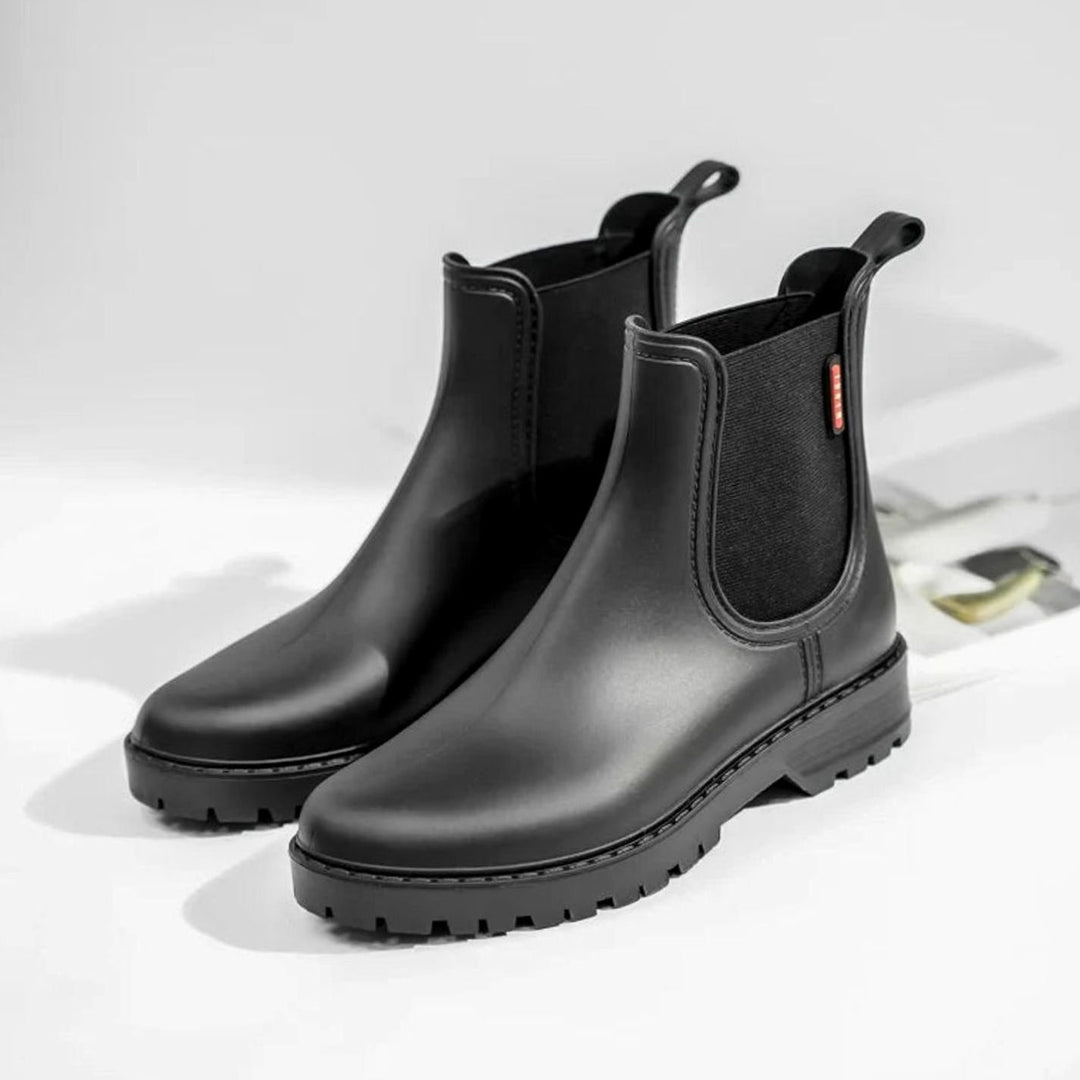 Women's Waterproof Elastic-Panel Chelsea Rain Boots