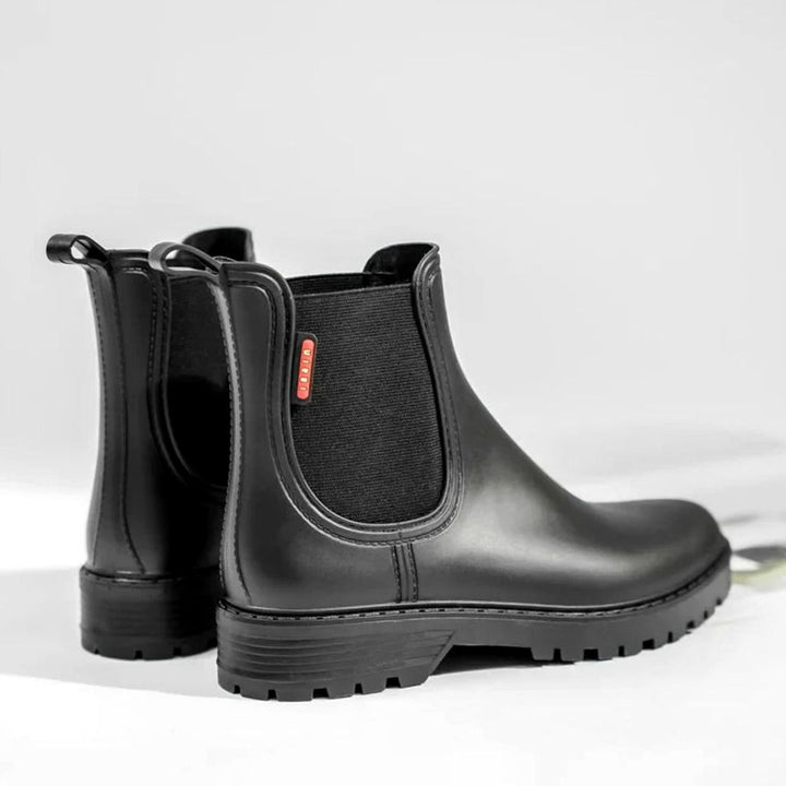 Women's Waterproof Elastic-Panel Chelsea Rain Boots