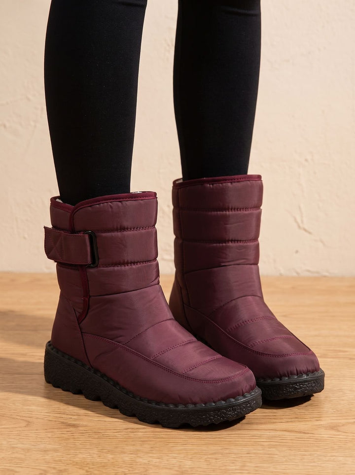 Women's Waterproof Fleece-Lined Mid-Calf Winter Snow Boots