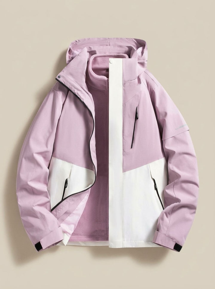 Women's Waterproof Hooded 3-in-1 Winter Jacket Fleece-Lined - Lavender
