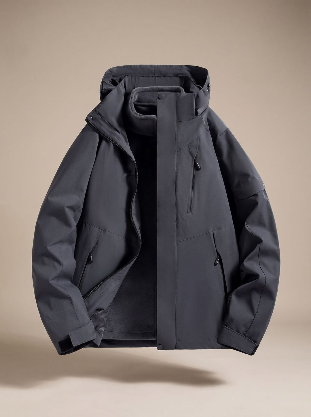 Women's Waterproof Hooded 3-in-1 Winter Jacket Fleece-Lined
