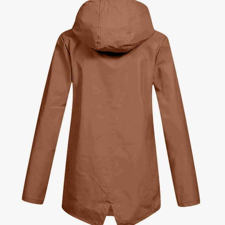 Women's Waterproof Hooded Rain Jacket Zip-Up Breathable Anorak