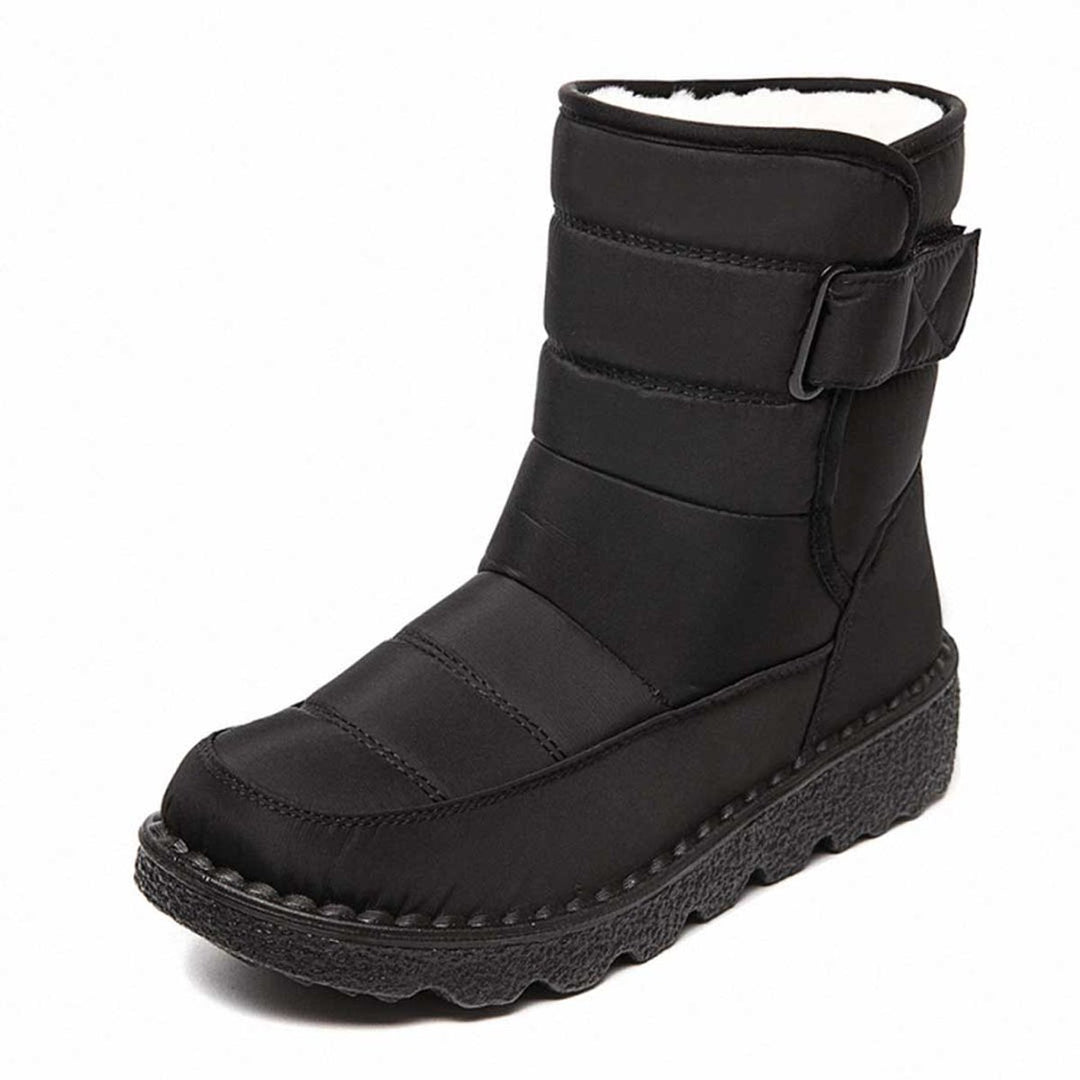 Women's Waterproof Insulated Ankle Snow Boots Knee High Boots - Black