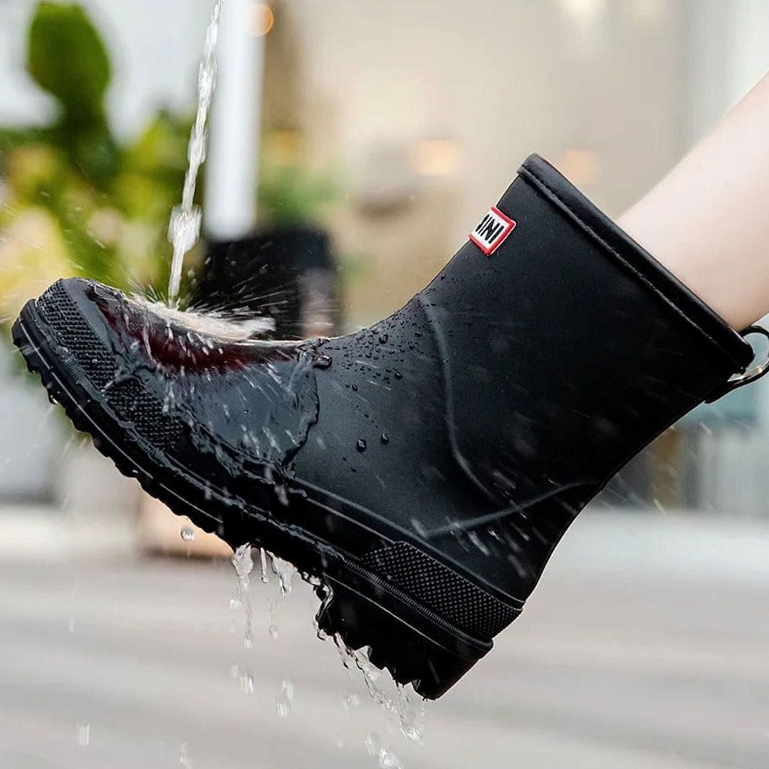 Women's Waterproof Mid-Calf Slip-On Rain Boots