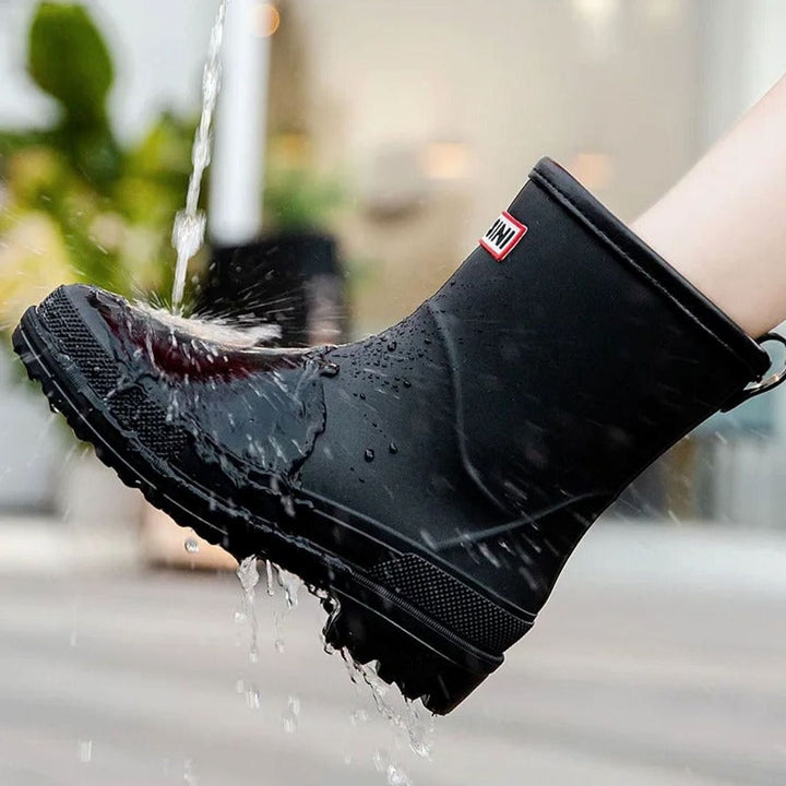 Women's Waterproof Mid-Calf Slip-On Rain Boots