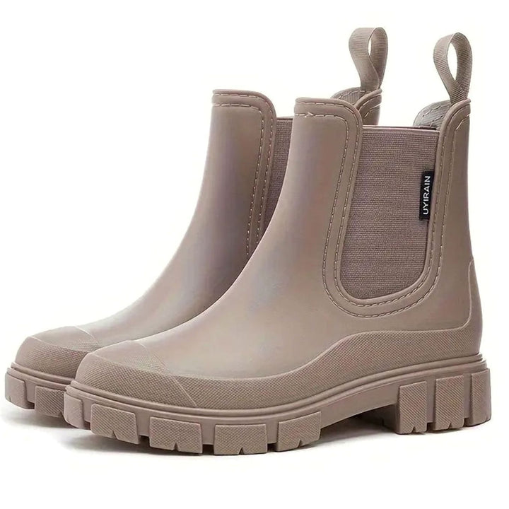 Women's Waterproof Slip-On Lug-Sole Chelsea Boots